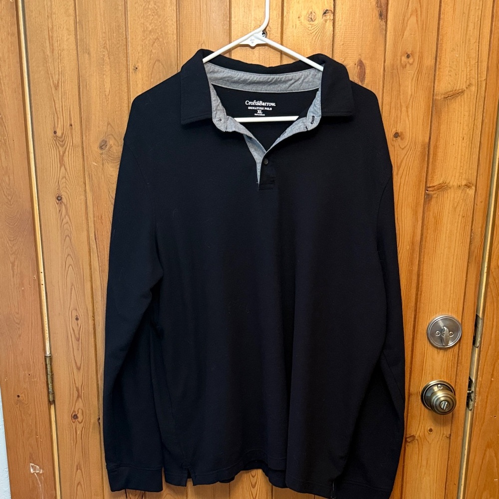 Croft & Barrow Black Polo Shirt